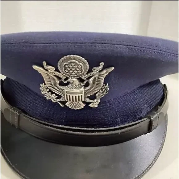Vintage FLIGHT ACE Military USAF Lieutenant Air Force Colonial Uniform Dress Hat